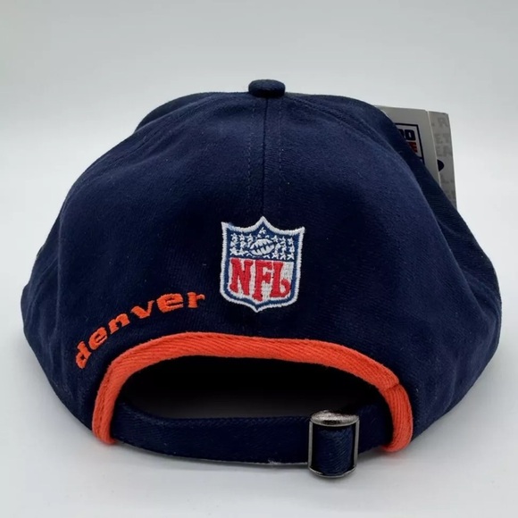 LOGO ATHLETIC Denver Broncos Navy Blue Snapback Hat Cap NFL  NWT vintage - Picture 2 of 4